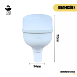 Lmpada Led Bulbo 50w Alta Potencia Branco Frio 6500k Bivolt