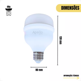 Lmpada Led Bulbo 40w Alta Potencia Branco Frio 6500k 