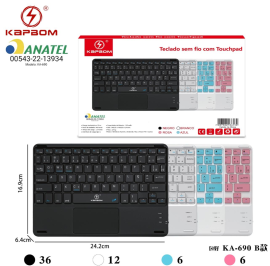 Teclado Bluetooth Inteligente Ultra Fino Recarregavel